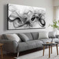JuhaiArt White Canvas Wall Decorations Black Wall Art Large Abstract Canvas Wall Art for Living Room Poster Picture for Home Office 29"x 59"