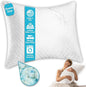 Xtreme Comforts Memory Foam Pillows Made in The USA - Queen Size, Slim Cooling Pillow for Sleeping on Side, Back & Stomach - Firm and Soft Bed Pillows