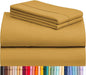 LuxClub 4 PC King Sheet Set, Deep Pockets Wrinkle Free Cooling Bed Sheets Hotel Bedding for Women, Men, Includes 1 Fitted Sheet, 1 Flat Sheet and 2 Pillowcases-Silky Soft Medallion Gold