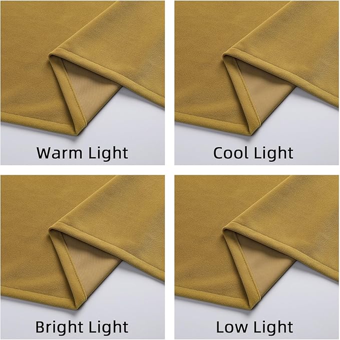 Joydeco Brown Velvet Curtains 120 inch Length 2 Panels, Luxury Blackout Rod Pocket Thermal Insulated Window Curtains, Super Soft Room Darkening Drapes for Living Dining Room Bedroom,W52 x L120 inches