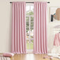 DONREN 108 Inches Length Rod Pocket Curtains - 2 Panel Blackout Thermal Insulated Drapes Curtains for Living Room Bedroom (Pink,52 X 108 Inch)