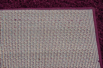Unique Loom Solid Shag Collection Area Rug (8'x 11' Rectangle, Eggplant Purple)