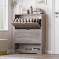 Shoe Cabinet with 2 Flip Drawers, Fluted Shoe Storage Cabinet with Adjustable Shelves, Freestanding Rack and Organizer for Entryway, Closet, Hallway