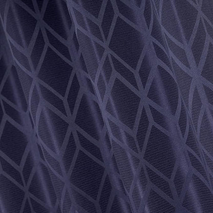 Amazon Basics Jacquard 2-Piece 100% Blackout Curtains, Living Room and Bedroom Drapes, Thermal Insulated Window Treatment, 52"x63", Dark Blue