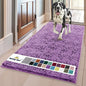 Muddy Mat® | Super Absorbent Door Mat Indoor, Microfiber Quick Dry Chenille Entryway Rug, Non-Slip Front Door Mat, Indoor Mats for Entryway, Machine Washable Pet Rug, Purple 24" x 96"