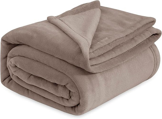 Bedsure GentleSoft Fleece King Size Blankets for Bed Mocha Brown - Soft Lightweight Plush Cozy Fuzzy Luxury Microfiber, 108x90 inches