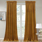 StangH Mustard Gold Fall Curtains - Stylish Velvet Blackout Drapes for Living Room, Soft Energy Efficient Curtains for Bedroom, Vibrant Home Decor, W52 x L100, 2 Panels