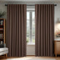 Deconovo Blackout Curtains, Thermal Insulated, W70 x L84 2 Panels, Back Tab, Machine Washable, Room-Darkening Drapes for Bedroom/Living Room Brown