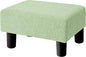 BRIAN & DANY Small Foot Stool Ottoman, Footstool with Legs, Teddy Velvet Foot Rest for Living Room, Bedroom and Office, Green