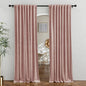 RYB HOME Velvet Room Divider Curtains for Space Separation, Noise Reduce Barrier for Nursery, Large Window Curtains for Sliding Glass Door, Dusty Pink, W 62 x L 84, 2 Panels Set