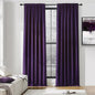 DONREN 96 Inches Long 2 Panels Blackout Curtain Panels for Bedroom - Rod Pocket Thermal Insulated Drapes for Living Room(Royal Purple,42 x 96)
