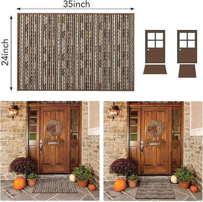 hicorfe Indoor Doormat,Front Back Door Mat Rubber Backing Non Slip Door Mats 24"x35" Absorbent Resist Dirt Entrance Doormat Inside Floor Mats for Entryway Washable Low-Profile