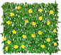 Sumery Expandable Fence Privacy Screen for Balcony Patio Outdoor,Decorative Faux Ivy Fencing Panel,Artificial Hedges (Single Sided Leaves) (1, Yellow Flowers)