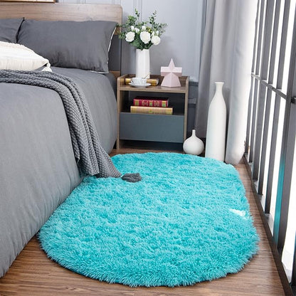 Noahas Ultra Soft Fluffy Bedroom Rugs Kids Room Carpet Modern Shaggy Area Rugs Home Decor 2.6' X 5.3', Teal Blue