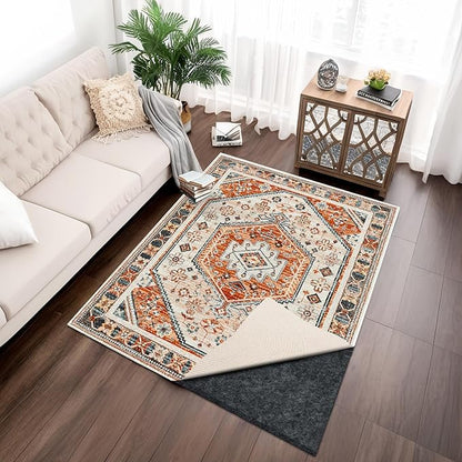 100% Waterproof Rug pad, 7x9 ft Area Rug Non-Slip Rug Pads, Carpet Pads for All Floors and finishes, Felt pad for Hardwood Floors, Keep Carpets in Place Soft and Secure