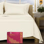 Mayfair Linen 100% Egyptian Cotton Queen Sheet Set - Luxury 1200 High Thread Count Egyptian Cotton Sheets Queen Size (4 PC, Ivory), Silky Soft, Cooling, 17" Deep Pocket Sateen Weave Hotel Bedding