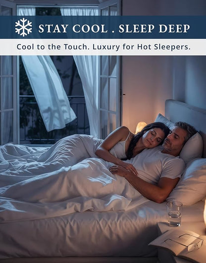 LANE LINEN 100% Egyptian Cotton Full Size Bed Sheets - 1000 Thread Count, Soft & Comfy Luxury Hotel Style Thick Size Sheet, Fully Elasticized Reinforsed Seams No Pill Natural Cooling - White Sheet