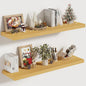 Vivelove 10" Deep Floating Shelves with Invisible Brackets, 30" Wall Shelves for Bathroom Bedroom Kitchen Living Room Laundry Room, Modern Rustic Shelves for Home Decor, 30"x10.2"x1.5", Set of 2, Oak