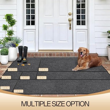 Amyracel Front Door Mat Indoor Outdoor Entrance, 36" x 72" All-Season Waterproof Doormat for Enterway, Heavy Duty Commercial Floor Mat, Fade Resistant, Rubber Back, Low Profile, Easy Clean