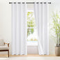 NICETOWN 100% Blackout Curtains 84 inches Long for Bedroom - Thermal Insulated Grommet Room Darkening Curtains for Living Room (1 Panel Set,Pure White, 52W x 84L)