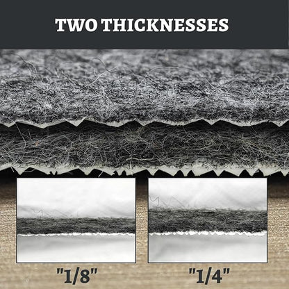 100% Waterproof Rug pad, 5x7 ft Area Rug Non-Slip Rug Pads, 1/4" Thick Carpet Pads for All Floors and finishes, Felt pad for Hardwood Floors, Keep Carpets in Place Soft and Secure