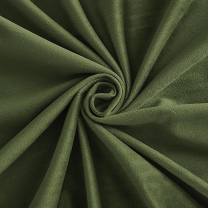 RYB HOME Velvet Closet Curtains 84 inches, Room Darkening Thermal Insulated Privacy Back Tab Drapes for Doorway Enterway, Dormitory, Olive Green, W 42 x L 84 inches, 2 Panels Set