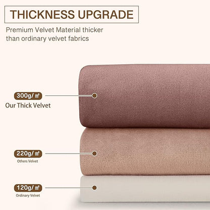 StangH Christmas Velvet Curtains 96 inches Long Heavy-Duty Large Window Drapes Room Darkening Privacy Enhancing Panels for Home Theater/Film Room/Stage, Red, 62 x 96 inches, 2 Pcs