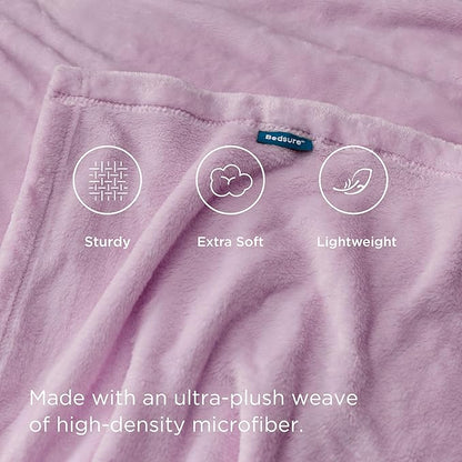 Bedsure GentleSoft Fleece Blankets King Size Lilac Lavender - Bed Blanket Soft Lightweight Plush Cozy Fuzzy Luxury Microfiber, 108x90 inches
