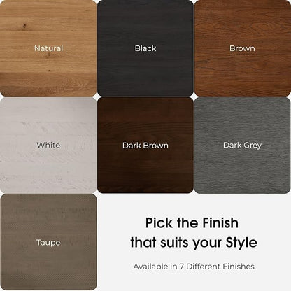 Transformer Table - Solid Wood Extendable Dining Table, Seats 2-12, Extendable Dining Room Table, Space-Saving Furniture, Expandable Dining Furniture (White, Table Only)