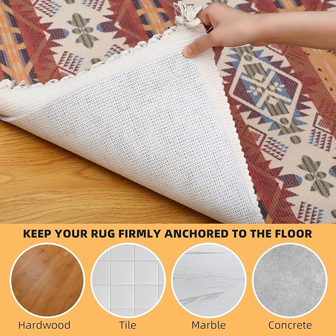 Non Slip Rug Pad, Natural Rubber Backing Rug Pads 1/4” Thick, Felt Rug Gripper Pad, Non Slip Under Carpet Mat, Under Rug Cushion for Hardwood Floors, Carpet Runners (3x5FT)