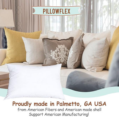 Pillowflex Synthetic Down Pillow Insert - 14x30 Down Alternative Pillow, Ultra Soft, Large Rectangle Body Sleeping Pillow, Lumbar, Long, Back - 1 Decorative Pillow Form