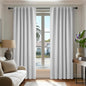 Deconovo Blackout Curtains, Thermal Insulated, W52 x L108 2 Panels, Back Tab, Machine Washable, Room-Darkening Drapes for Bedroom/Living Room Greyish White