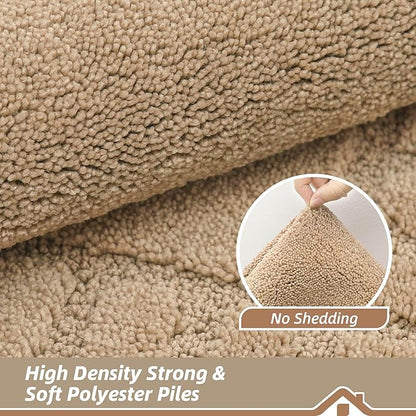 BEQHAUSE Door-Mat Non-Slip Front Doormat Low-Profile Entrance Mats for Front Door Entry Resist Dirt Washable Doormat Absorbent Entryway Door Mat,Taupe,36"x60"