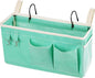 Loghot Bedside Caddy/Bedside Storage Bag Hanging Organizer for Bunk and Hospital Beds,Dorm Rooms Bed Rails,Can be Placed Glasses,Books,Mobile Phones,Keys (Green)