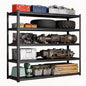 Garage Shelves,14-48''W Heavy-Duty Storage Shelves, Double-Layer Uprights, Thickened Shelves, Waterproof &Rustproof, Suitable for Indoor & Outdoor Use. (BLACK, 5TIER 45''W*16''D*72''H, 5-TIER)