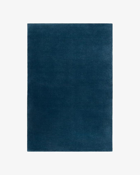 Hand-Tufted Wool Square Area Rug – Soft Premium Wool Carpet for Living Room, Bedroom & Home Décor – 11X11 ft| Deep Blue – Durable, Non-Slip Backing, Handcrafted Rug