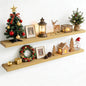 72 Inch Floating Shelves for Wall, 8 Inch Deep Floating Shelf for Storage & Display, Rustic Wall Mounted Shelf with Invisible Brackets for Living Room, Kitchen, Bathroom, Home Decor, Set of 2, Oak