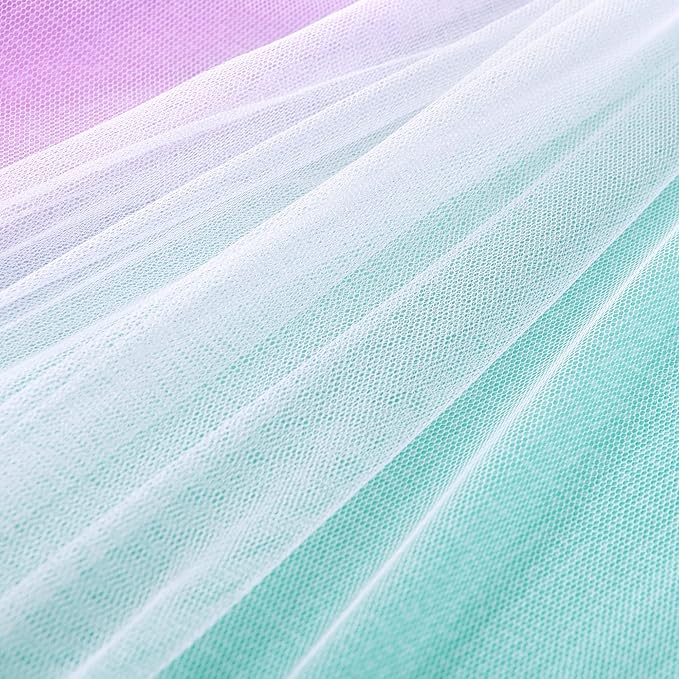 XiDi Dream Star Blackout Curtains for Kids Rooms Girl Princess Curtain for Daughter Bedroom Window (Pink Purple Green, W34 X L84)
