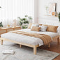 Giantex King Wood Platform Bed Frame, 14 Inch Solid Rubber Wood Mattress Foundation, Heavy Duty Wooden Slats Support, No Box Spring Needed, Easy Assembly, Natural