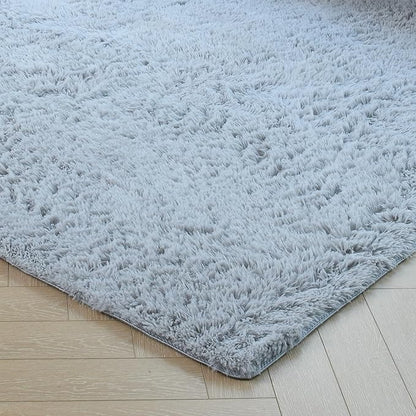 duduta Grey Soft Fluffy Rug 4x6 ft, Shag Fuzzy Plush Rectangle Carpet for Bedroom Nursery Living Room Home Decor