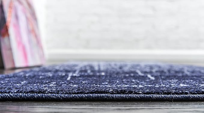 Unique Loom Del Mar Collection Area Rug - Jennifer (2' 7" x 10' Runner, Blue/ Navy Blue)