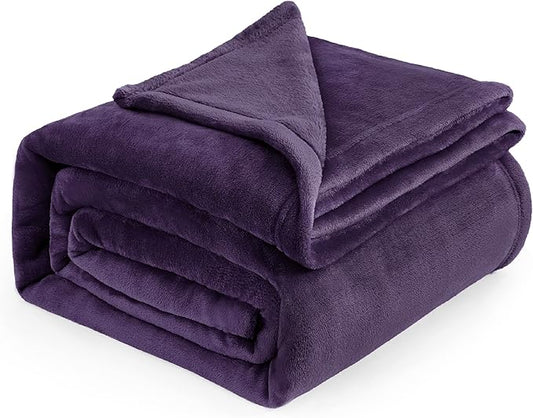 Bedsure GentleSoft Purple Fleece Blankets King Size - Bed Blanket Soft Lightweight Plush Cozy Fuzzy Luxury Microfiber, 108x90 inches