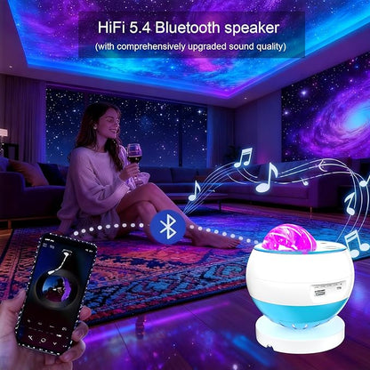 Northern Lights Projector Galaxy Projector for Bedroom, 3 HD projection lenses,16-Color Moon Light,USD&Bluetooth Speaker Str Projector Galaxy Lights, Ambient Lighting,Lights for Bedroom Gifts for Boys