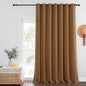 NICETOWN Sliding Glass Door Curtain - Grommet Blackout Room Darkening Door Vertical Blind Sound Proof Thermal Curtain for Dining Room/Bedroom (Gold Brown, W100 x L95, 1 Panel)