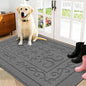 FONEYI Indoor Door Mat, Front Back Door Mat 32" x 48" Non-Slip Rubber Backing Door Rug, Machine Washable Entry Rug, Low Profile Absorbent Dirt Trapper Doormat Inside Floor Mats for Entryway, Grey