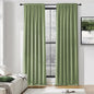 DONREN Patio Blackout Curtain Shades - Home Decoration Thermal Insulated Rod Pocket Blackout Draperies/Drapes for Kitchen (2 Panels, 60 inches x 96 inches, Sage Green)