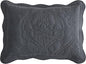 CHIXIN Microfiber Standard Pillow Shams Set of 2 - Quilted Decorative Pillow Covers - Dark Grey - Size (20" x 26")
