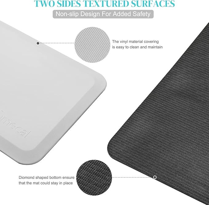 Bi-Fold Fall Mats for Elderly Senior Handicap Fall Prevention Pad, Bedside Safety Floor Mat, Bed Falling Protection, Non Slip, Beveled Edge, Anti Fatigue