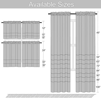 DONREN Aqua Color Blackout Curtains for Bedroom - 63 Inch Length Room Darkening Thermal Insulated Rod Pocket Curtains for Kids Room(42 x 63 Inches Long,1 Pair)