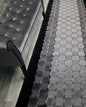 12 ft Long Non-Slip Washable Carpet Runner Rug with Rubber Backing, Custom Floor Mat for Kitchen Hallway Stairs Bedroom Bathroom Entryway, Checkered Black - Grey, Your Choice of Length, (26" X 12')
